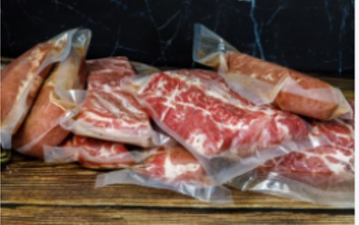 Carne embalada a vácuo